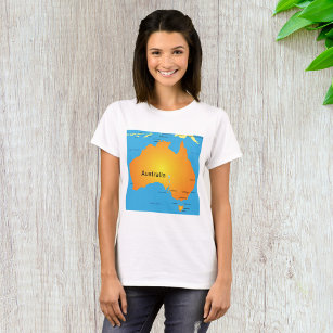 Camiseta Mapa Da Austrália