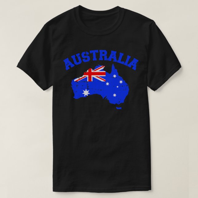Camiseta Mapa da Austrália 3 (Frente do Design)
