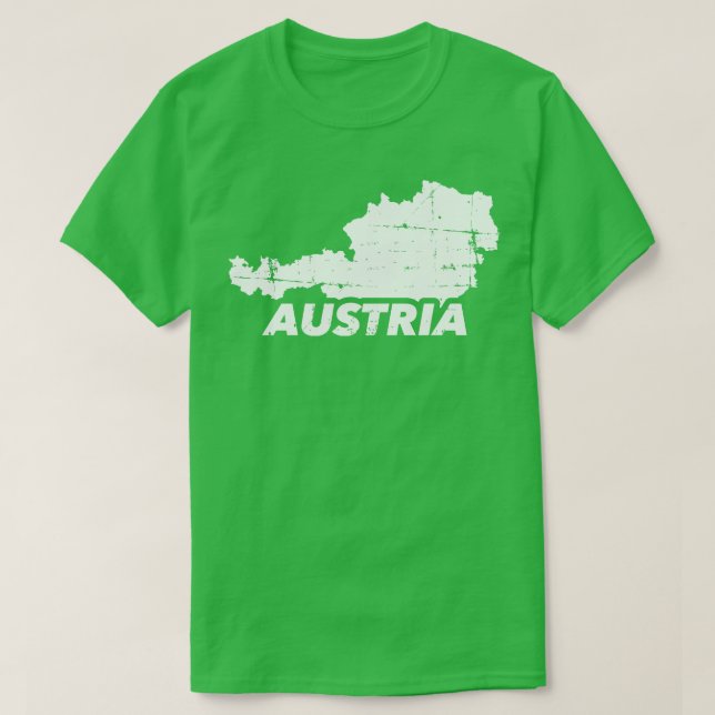 Camiseta Mapa da Áustria (Frente do Design)