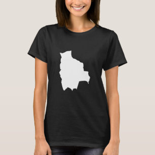 Camiseta Mapa da Bandeira da Bolívia - Bolívia
