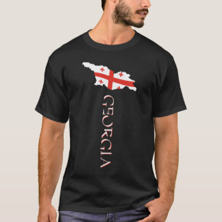 Camiseta Mapa da Bandeira da Geórgia