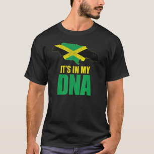 Camiseta Mapa Da Bandeira Da Jamaica - Está No Meu Patrióti