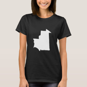Camiseta Mapa da Bandeira da Mauritânia - Mauritânia