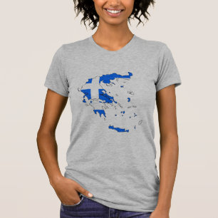 Camiseta Mapa da bandeira da piscina