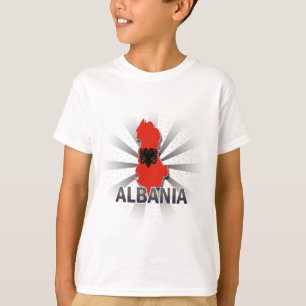 Camiseta Mapa da bandeira de Albânia