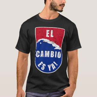 Camiseta Mapa da bandeira de El Cambio es Ya Cuba