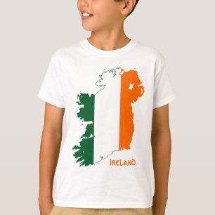 Camiseta Mapa da bandeira de Ireland