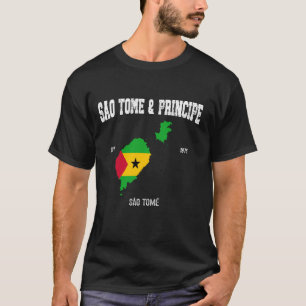 Camiseta Mapa da bandeira de São Tomé e Príncipe, Nação do 