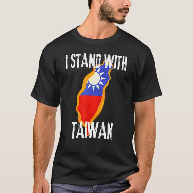 Camiseta Mapa Da Bandeira De Taiwan Cores De Taiwan País De (Frente)