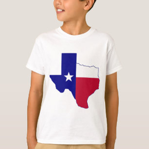 Camiseta Mapa da bandeira de Texas