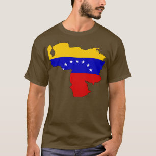 Camiseta Mapa da bandeira de Venezuela