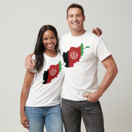 Camiseta Mapa da bandeira do Afeganistão no país
