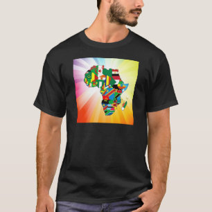 Camiseta Mapa da Bandeira do Continente Africano 2