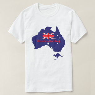 Camiseta Mapa da Bandeira do Dia da Austrália 