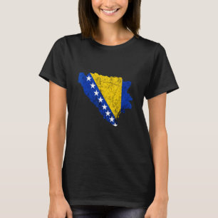 Camiseta Mapa da Bósnia-Herzegovina Trip Bósnio Bandeira Bó