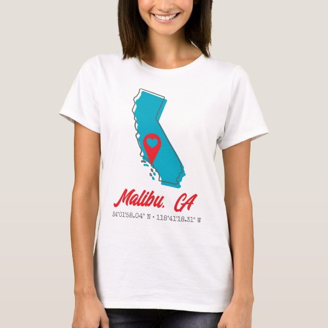 Camiseta Mapa da Califórnia (Frente)
