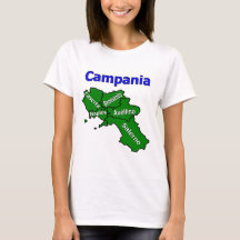 Mapa da Campânia com Províncias
