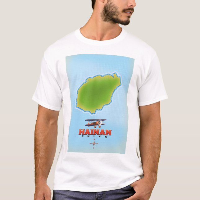 Camiseta Mapa da China Hainan (Frente)