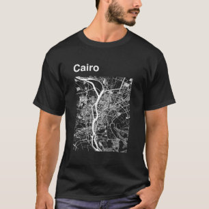 Camiseta Mapa da Cidade Clássica do Cairo Egito