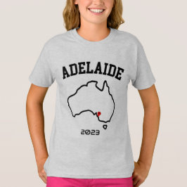 Camiseta Mapa da cidade de Adelaide - Ano Personalizado