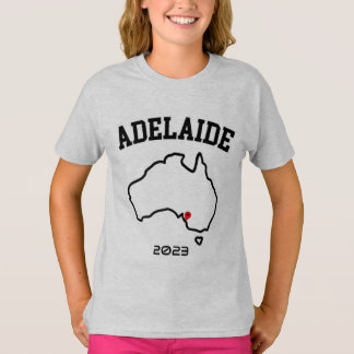 Camiseta Mapa da cidade de Adelaide - Ano Personalizado
