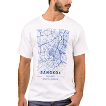Mapa da cidade de Bangkok Azul