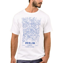 Mapa da cidade de Berlim Alemanha Azul