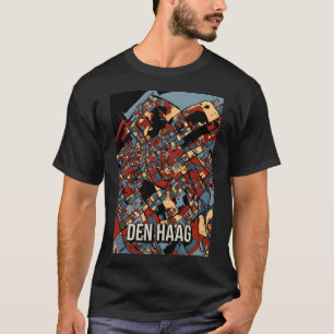 Camiseta Mapa da cidade de Den Haag - Impressão de arte Abs