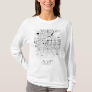 Camiseta Mapa da cidade de Denver