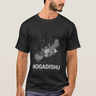 Camiseta Mapa da cidade de Mogadíscio (Grande IMPRESSÃO)