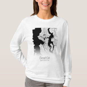 Camiseta Mapa da cidade de Seattle