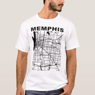 Camiseta Mapa da cidade de Tennessee Souvenir Memphis