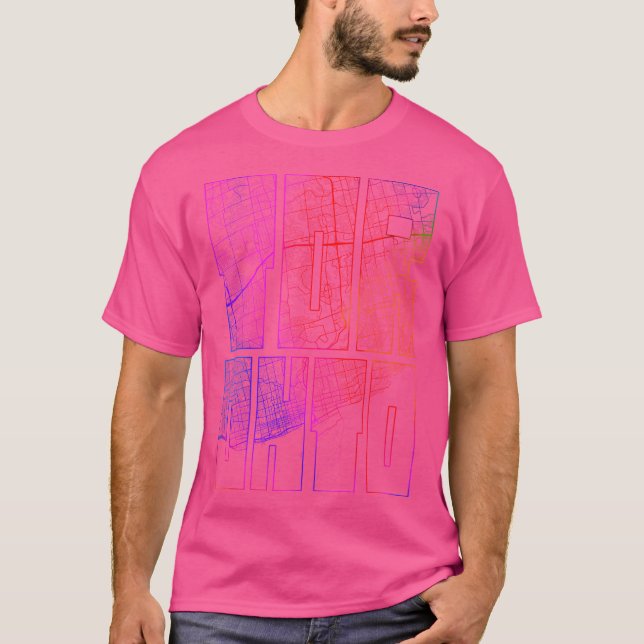 Camiseta Mapa Da Cidade De Toronto Do Ontário Canadá - Colo (Frente)