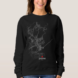 Camiseta mapa da cidade de zhuhai china Lembrança de viagem