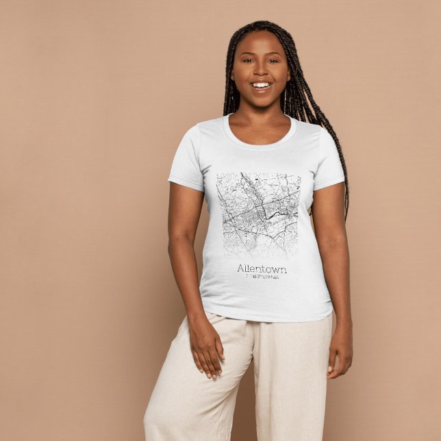 Camiseta Mapa da Cidade do PA do Allentown (Criador carregado)