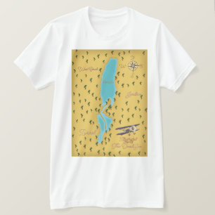 Camiseta Mapa da colheita do Mar do Morto