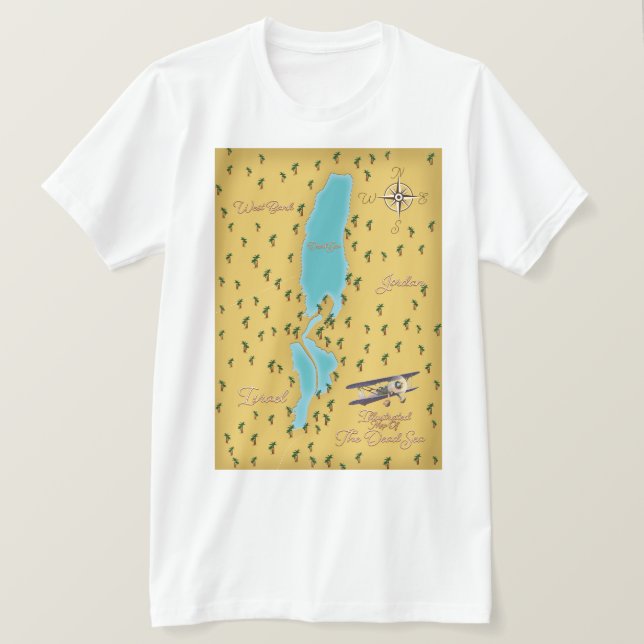 Camiseta Mapa da colheita do Mar do Morto (Frente do Design)