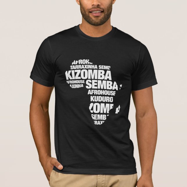 Camiseta Mapa da dança africana (Frente)