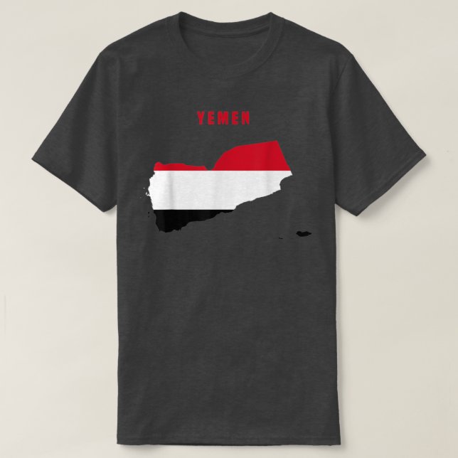 Camiseta Mapa da dentro do Iêmen (Frente do Design)