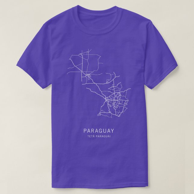 Camiseta Mapa da Estrada do Paraguai (Frente do Design)