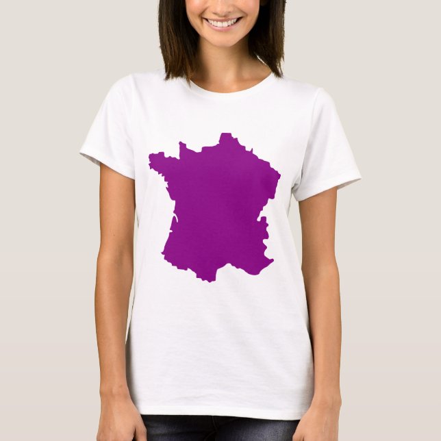 Camiseta Mapa da Europa do País França (Frente)