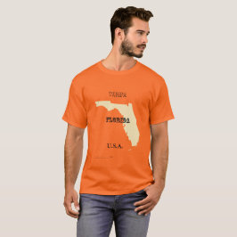 Camiseta - Mapa da Flórida com Cidade