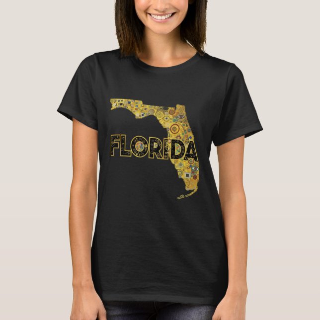 Camiseta Mapa da Flórida e Texto (Frente)