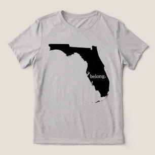 Camiseta Mapa da Flórida Pertence ao Orgulho de Estado Mini