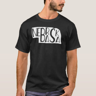 Camiseta Mapa da Forma do Estado do Nome do Estado do Nebra