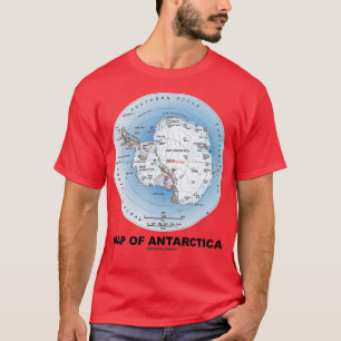 Camiseta Mapa Da Geografia Do Continente Antártico Do Sul
