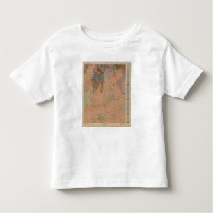 Camiseta Mapa da geologia, peça nacional de Yellowstone,