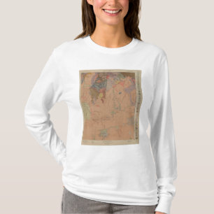 Camiseta Mapa da geologia, peça nacional de Yellowstone,
