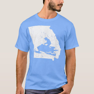 Camiseta Mapa da Geórgia Motociclismo de Neve Esportes de I