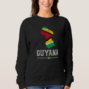 Camiseta Mapa da Guiana e Souvenir da Bandeira  Guiana Angu